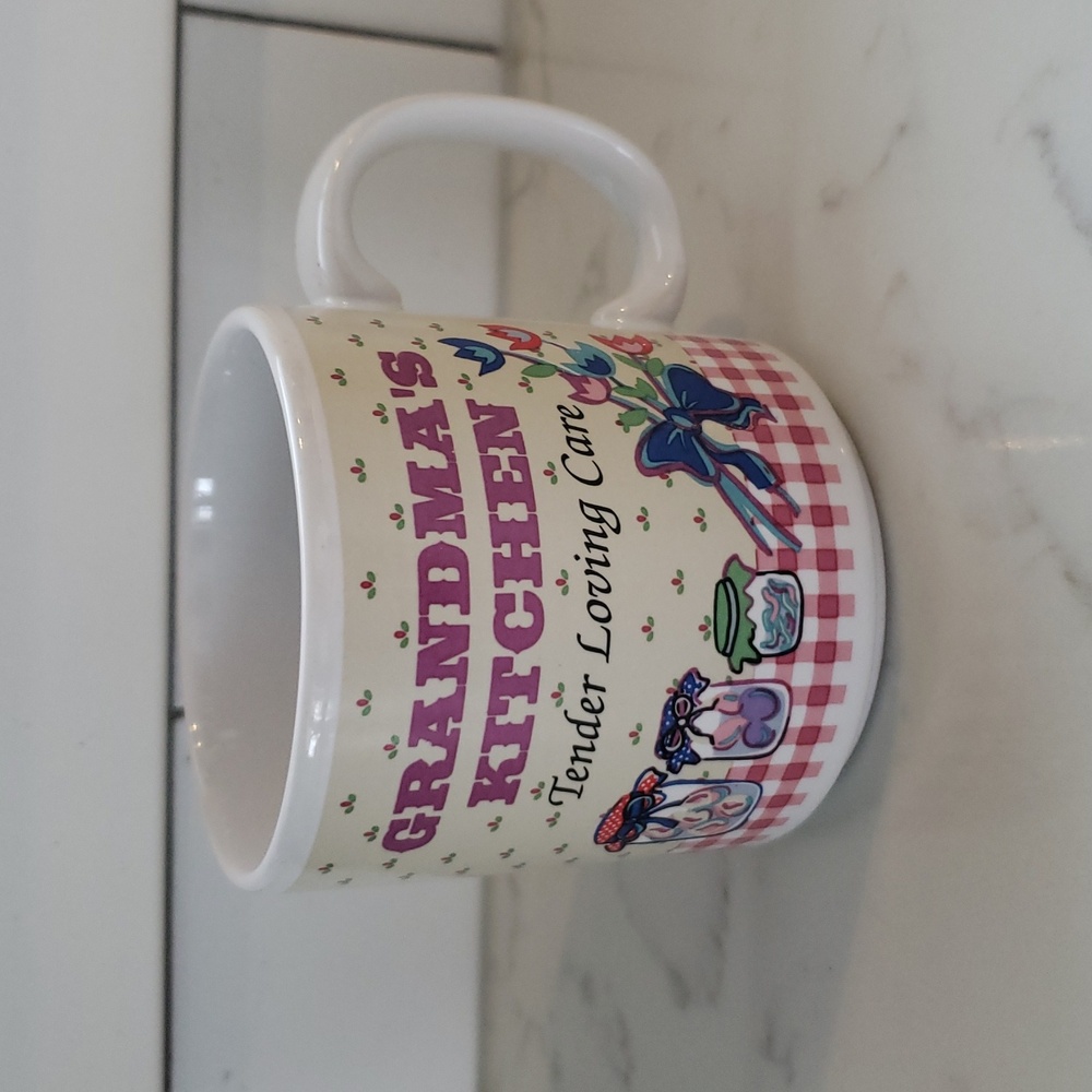 Vintage RUSS Grandma's Kitchen Coffee Mug, Cottagecore Farmhouse Nostalgia 90s